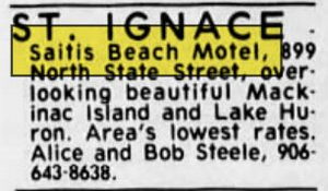 Fran Miles Motel (Saitis Beach Motel) - June 1981 Ad